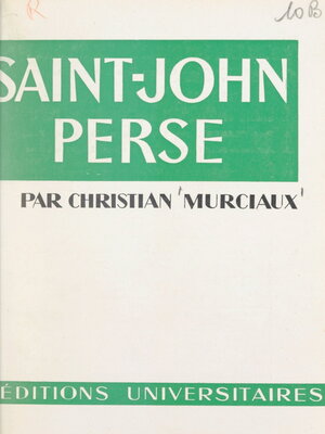 cover image of Saint-John Perse